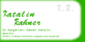 katalin rahner business card